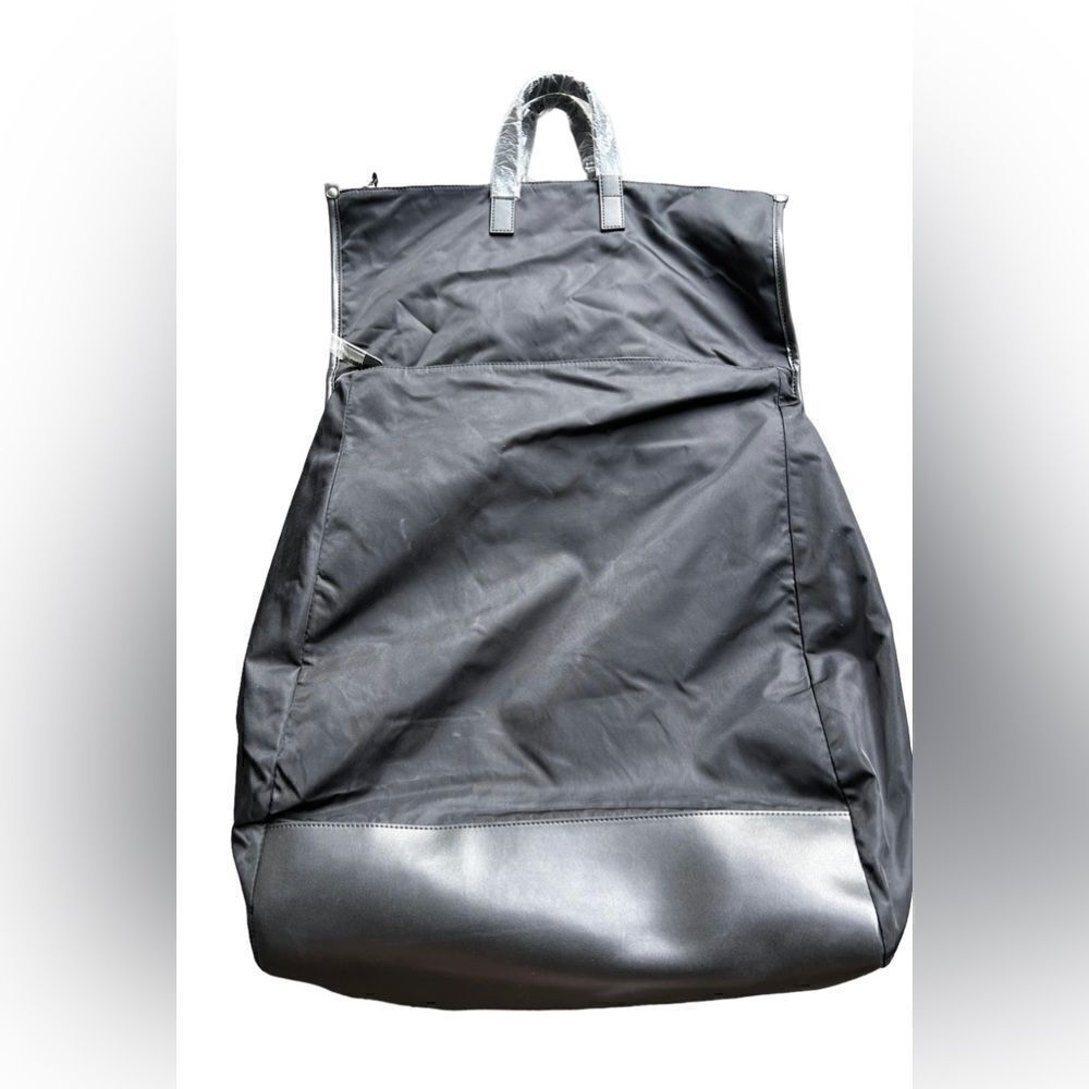 Antonio Thomas Melillo Black Large Backpack Travel Luggage Cow Leather Trim Nwt